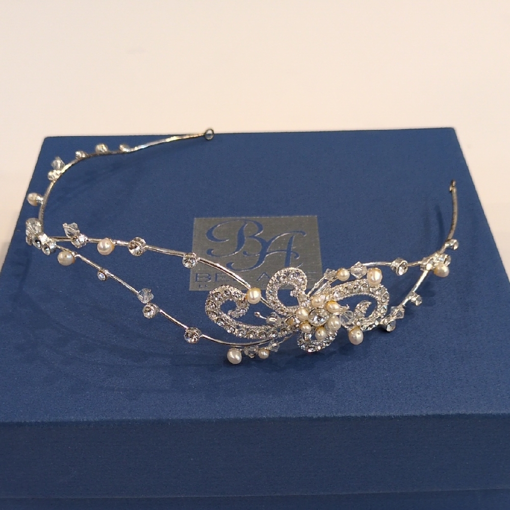 Crystal and Pearl Silver Headband